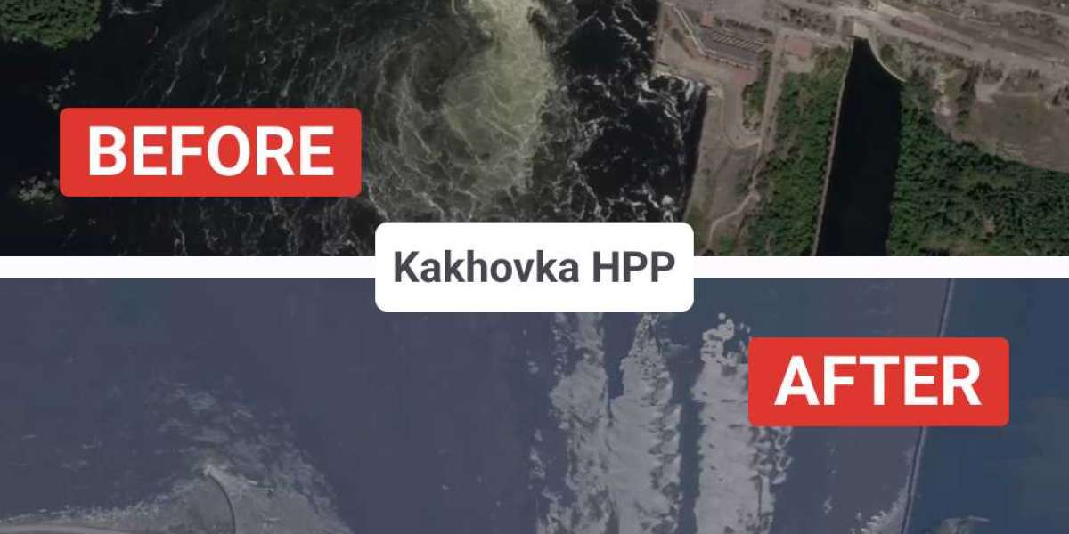 The Kakhovka Hydroelectric Power Plant was destroyed, Ukraine