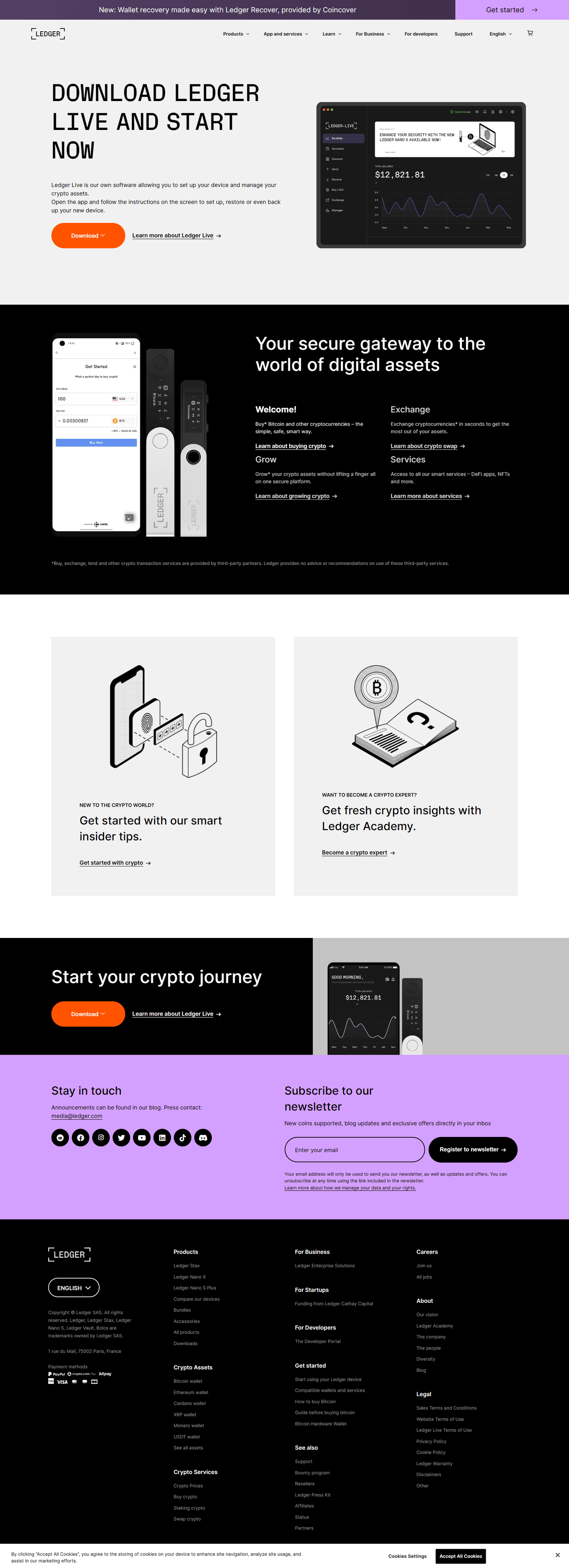 Official Site® | Ledger.com/Start® - Getting started